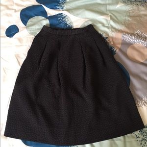 A line textured black midi skirt from H&M size 4